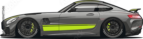 side view of a german performance car