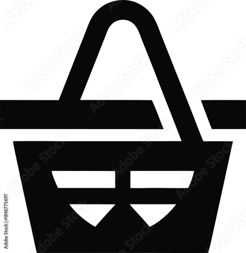 irish picnic basket line art vector illustration on transparent background