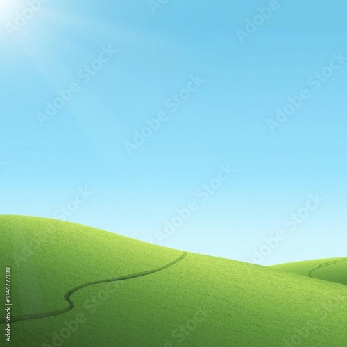 푸른언덕과맑은하늘배경