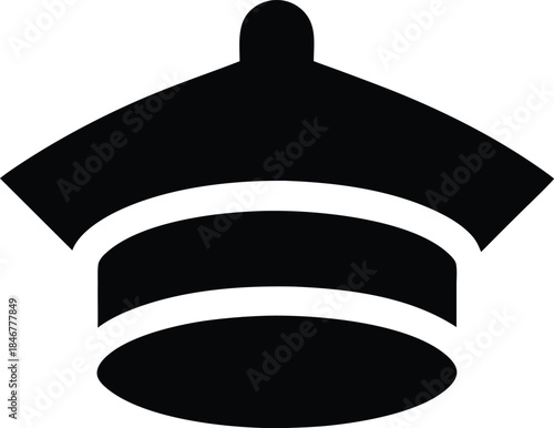 parade costume hat line art vector illustration on transparent background