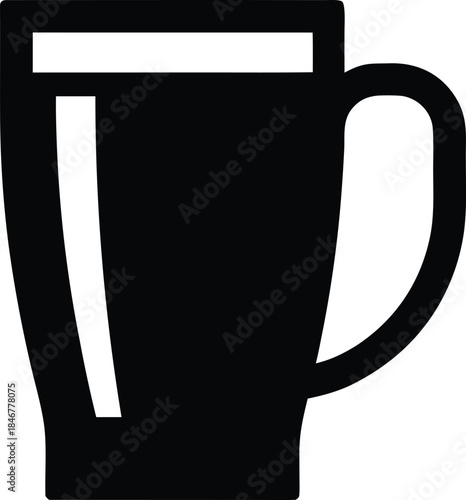 parade drink mug line art vector illustration on transparent background