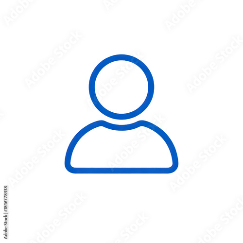 Simple blue silhouette of a person on black background