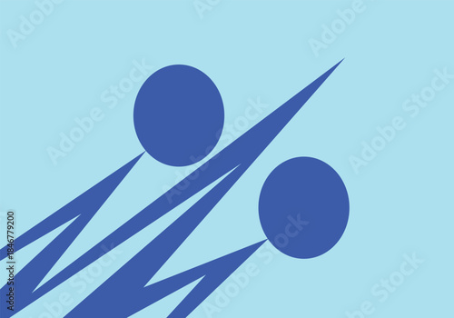 Gradient blue Lightning Bolt Design with circles on mosquito shape