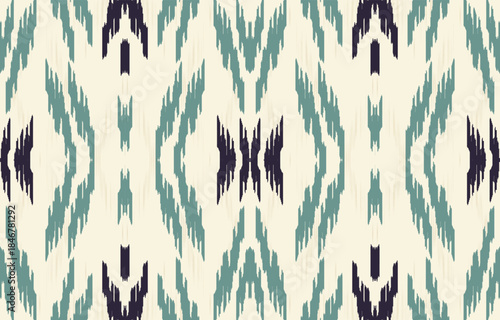 Ethnic abstract ikat art. Aztec ornament print. geometric ethnic pattern seamless  color oriental.  Design for background ,curtain, carpet, wallpaper, clothing, wrapping, Batik, vector illustration.