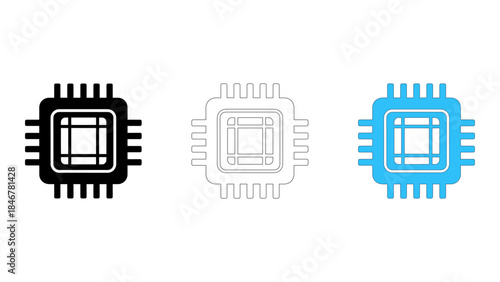 Motherboard chipset icon illustrating its role in managing data flow between computer components
