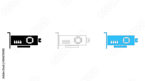 Sata expansion card icon set for enhancing computer performance and flexibility