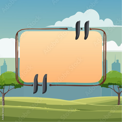 Quote remark, mention quotations frame and callout text template. Talk remark quotation frames, citation memo or dialog box bubble.