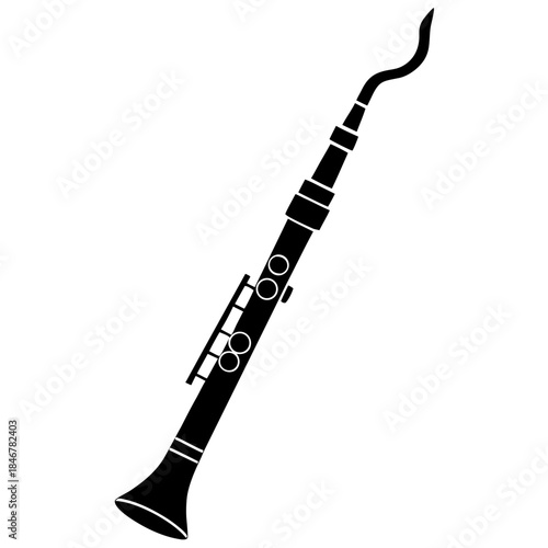 Vintage wooden flute music instrument isolated on white background as a classic old wood pipe object equipment