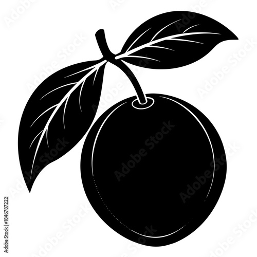 Fresh organic vector illustration of a ripe red apple and juicy orange fruit with a green leaf symbol for healthy food design