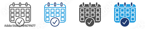 scheduling icon set multiple style