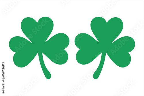 Two green shamrocks
