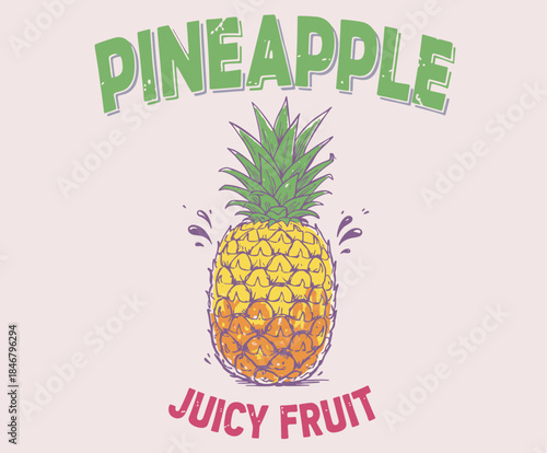 Summer fruits vector print designs. Organic food artwork for for t-shirt. Nature fruit print design. Fruit vintage t-shirt design. Retro fruit tropics. Local farmer markets.