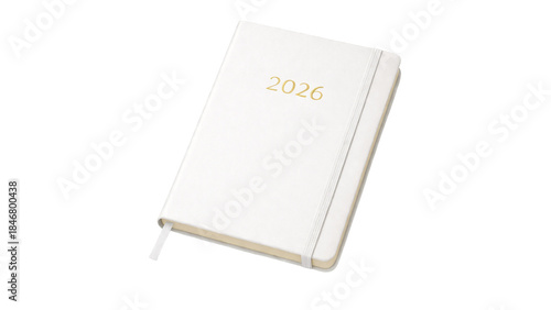 white 2026 planner isolated