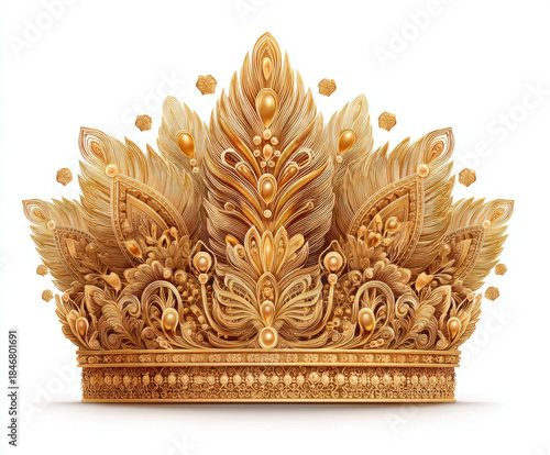 Crown isolated on white bac...