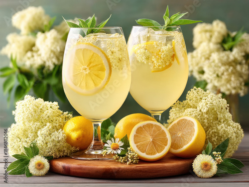 Elderflower cordial drink