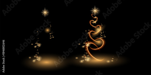 Merry Christmas and Happy New Year banner. 2026 vector background. Christmas greeting card.