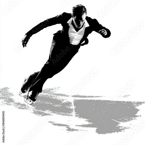 Illustration of Skater silh...