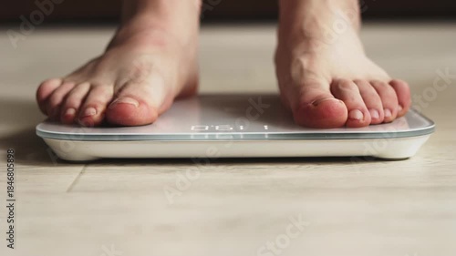 Feet on Digital Bathroom Scale
