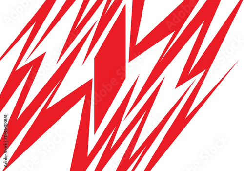 Gradient Red Lightning Bolt Design Abstract geometric gradient design pattern with white background
