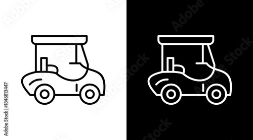 Golf Cart Icon For Design Elements