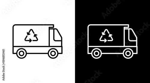 Garboge Truck Icon For Design Elements