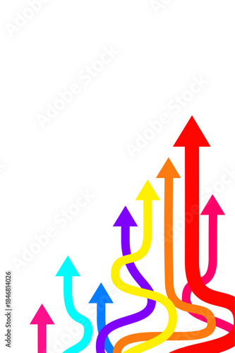 Streamline arrows process concept image. Vectorv