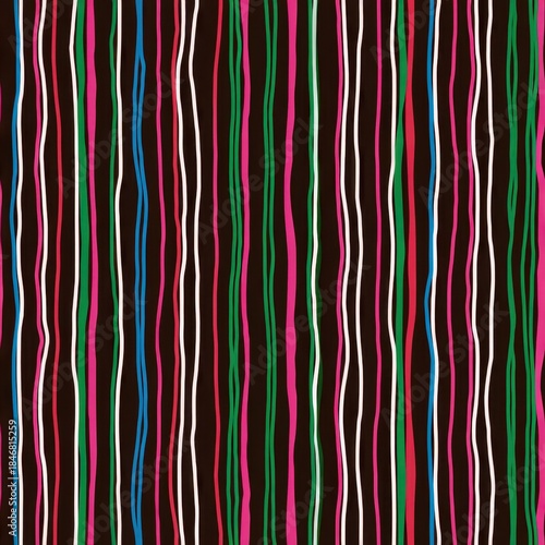 Vibrant Multicolor Vertical Stripes on Dark Background: Modern Abstract Design.