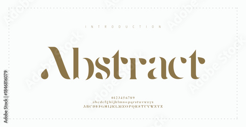 Elegant luxury abstract digital technology logo font alphabet. Minimal modern urban fonts for logo, brand etc. Typography typeface uppercase lowercase and number. vector illustration