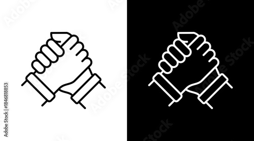 United Hands Icon For Design Elements