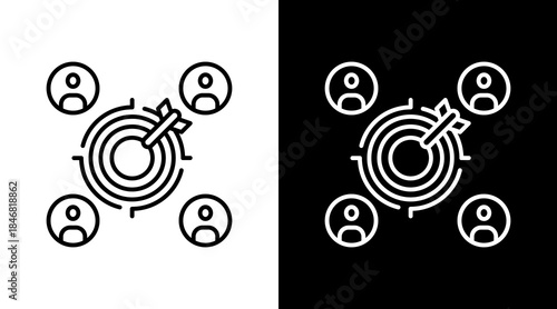 Communal Goal Icon For Design Elements