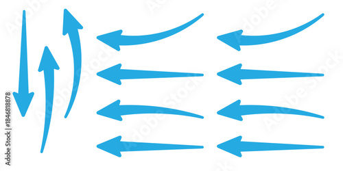 Directional Arrow Vector Icon Set. Left, Right, Up, and Down Navigation Symbols for UI/UX, Web, and Mobile App Interface Design.