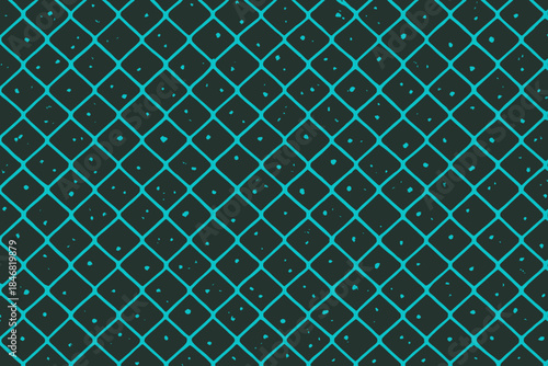 Geometric pattern design with turquoise diamonds on dark background