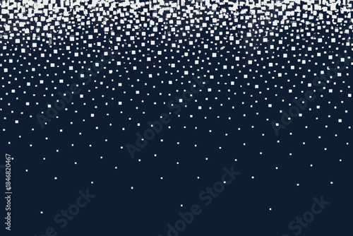 Visual display of white squares on a dark surface showing a gradient effect at night over a digital background