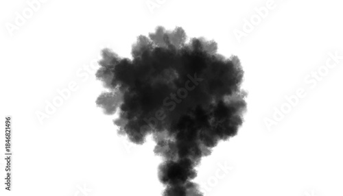 Photos Black explosion smoke overlay, dense dark fire smoke cloud blast png isolated fo