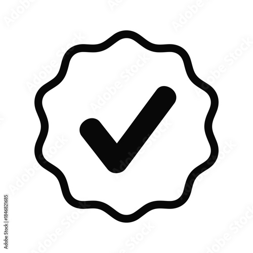 Approval stamp with checkmark