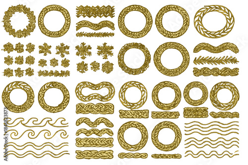 Designs of braided patterns and circular shapes for creative projects and crafts at any time of the day