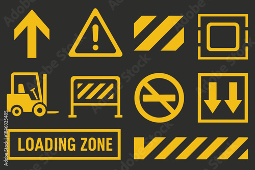 Industrial Safety Floor Marking Symbols