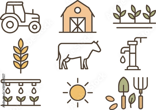 Agriculture & Farming Line Icons