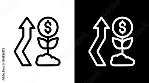 Investment Path Icon For Design Elements
