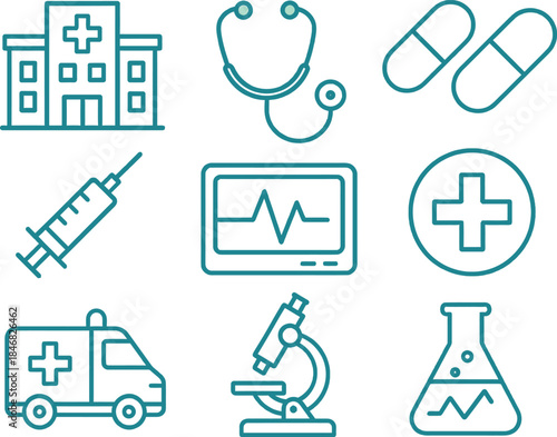 Medical  Healthcare Icons Set