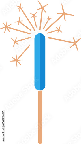 A vibrant sparkler ignites the night sky with festive energy and joyful celebration on new year's eve