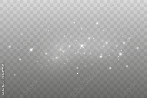 Minimal Light Particles and Soft Sparkles Horizontal Background, Vector