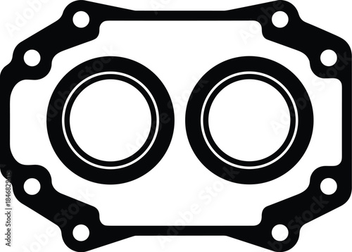 Dual Lens Binoculars Silhouette optics vision