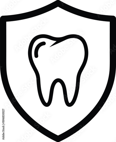 Tooth Shield Silhouette on White Background dental protection 1
