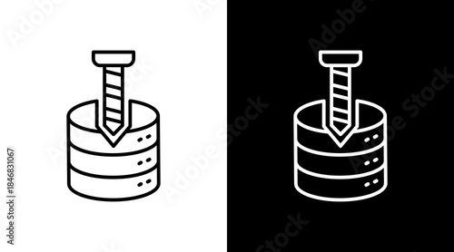 Data Drill Icon For Design Elements