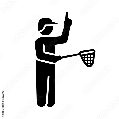 Police Officer Silhouette with Stop Sign – Law Enforcement Control Vector