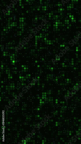 green technology background vertical,  digital neon black background, composition looping animation
