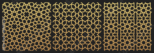 Luxury Islamic Ornamental Patterns Set – Moroccan Islamic Art Background Vector