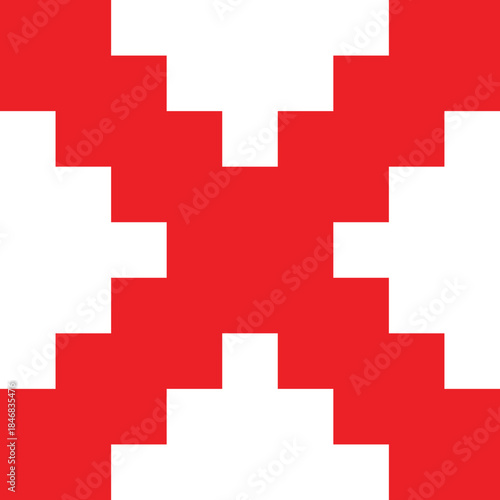 Red pixel art X symbol icon