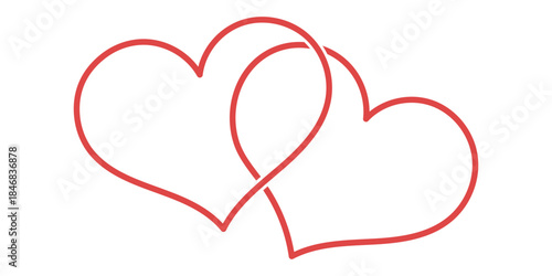  interlacing of two linear hearts